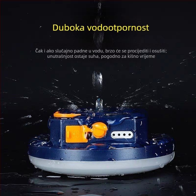 LED svjetlo za kampiranje – napajano kinetičkom energijom, vodootporno, prijenosno