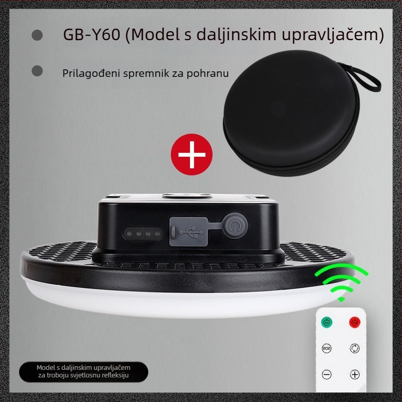 LED svjetlo za kampiranje – napajano kinetičkom energijom, vodootporno, prijenosno