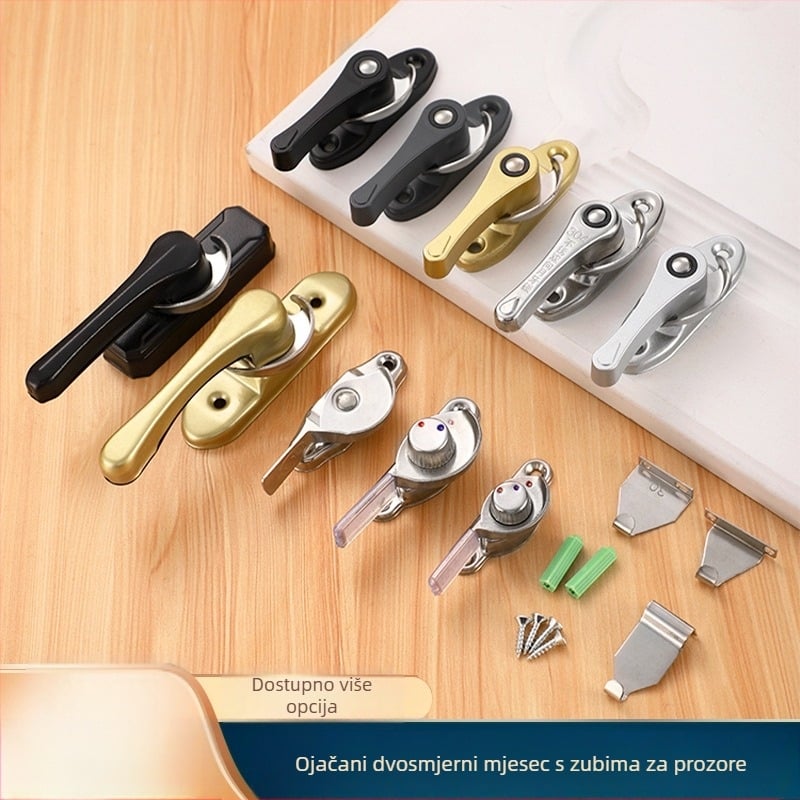 Brava polumjeseca tipa B | Nehrđajući čelik i plastični čelik | Za vrata i prozore | Moderan stil