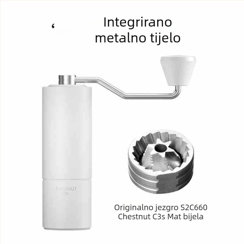 Ručni mljevač kave Timemore C2S/C3S/S3 — metalno tijelo i metalna ručka