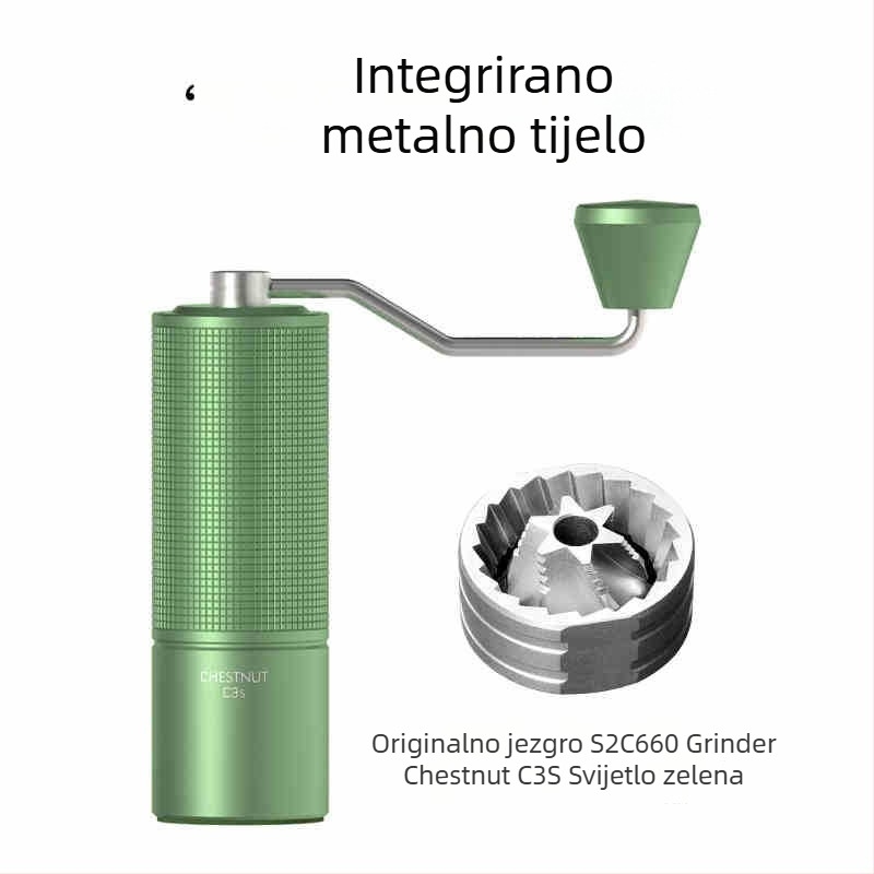 Ručni mljevač kave Timemore C2S/C3S/S3 — metalno tijelo i metalna ručka