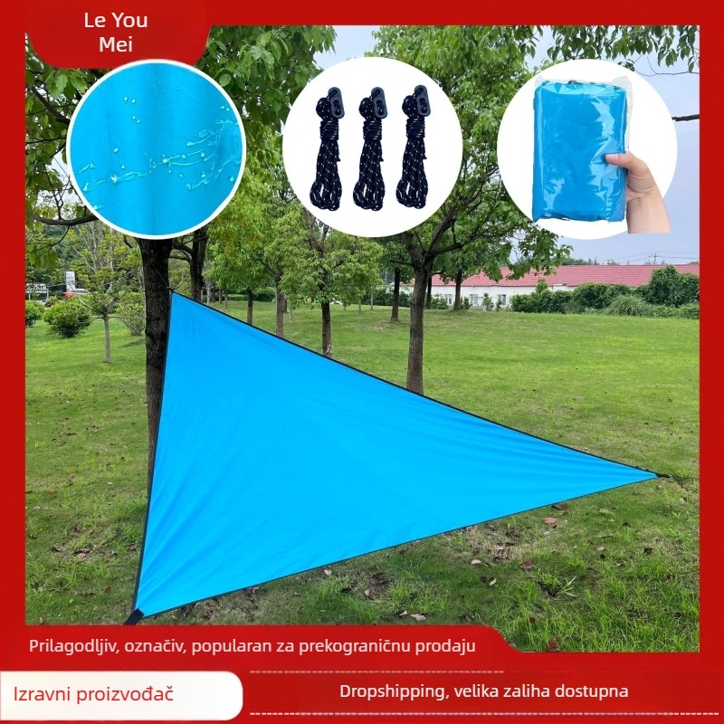 Beautiful Music trokutasti vanjski sjenilo od poliestera, vodootpornost 1000-2000 mm