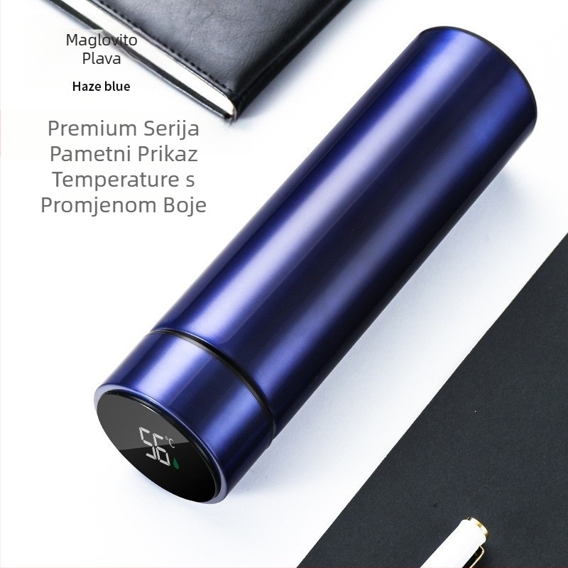 Termos čaša, unutarnji materijal 304 nehrđajući čelik, vanjski materijal 201 nehrđajući čelik, izolacija 12–24 sati, mogućnost tiska logotipa