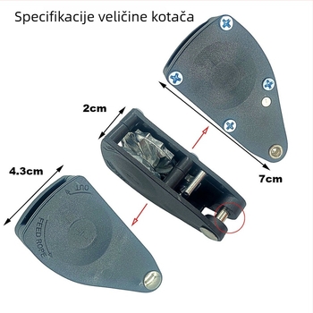 Role za istezanje užeta šatora – kompatibilna s 4,5–6,3 mm, vanjski ABS, unutarnji cink legura