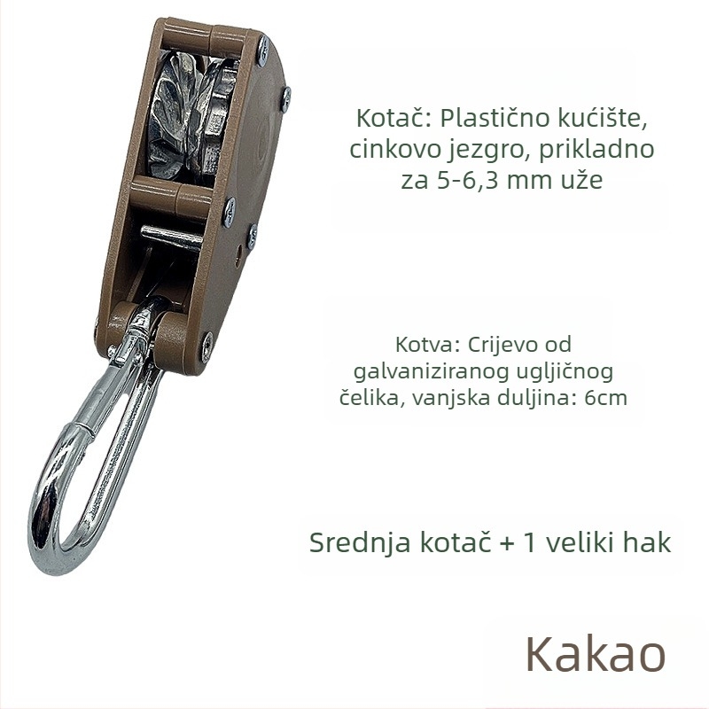 Role za istezanje užeta šatora – kompatibilna s 4,5–6,3 mm, vanjski ABS, unutarnji cink legura