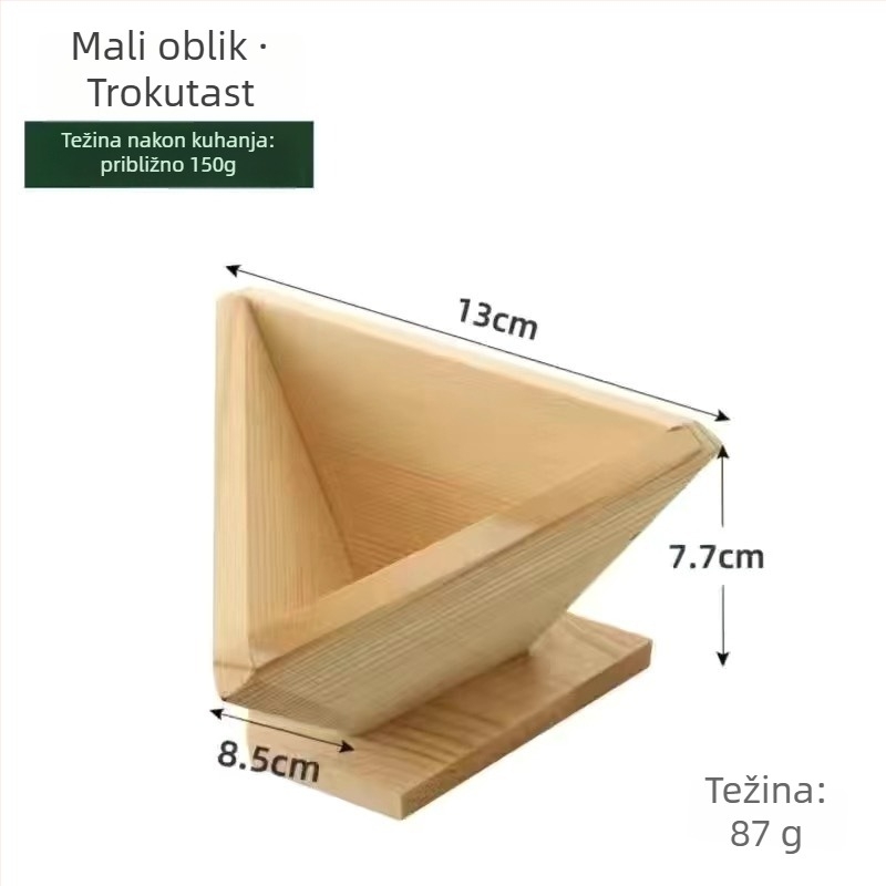 Model za zongzi od masivnog drveta; trokutasti i četverokutni oblici; moguć ispis logotipa.