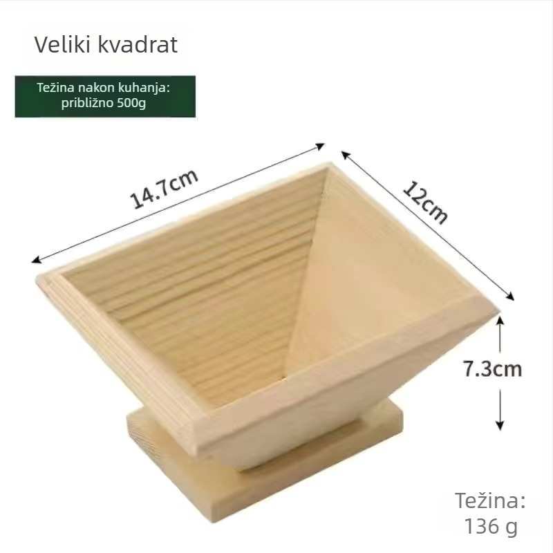 Model za zongzi od masivnog drveta; trokutasti i četverokutni oblici; moguć ispis logotipa.
