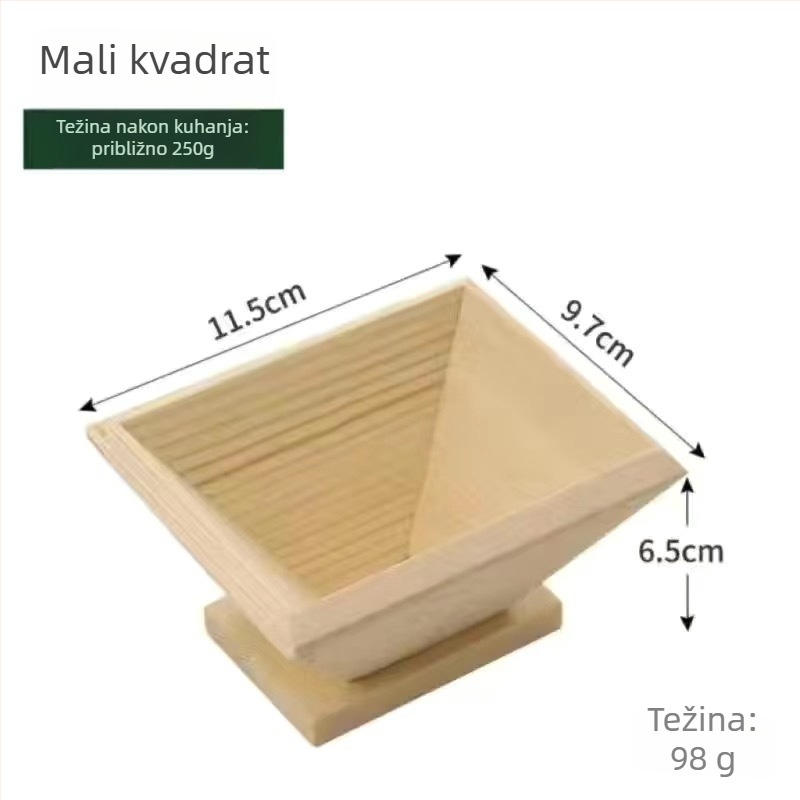 Model za zongzi od masivnog drveta; trokutasti i četverokutni oblici; moguć ispis logotipa.