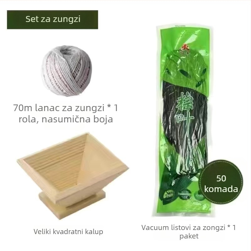 Model za zongzi od masivnog drveta; trokutasti i četverokutni oblici; moguć ispis logotipa.