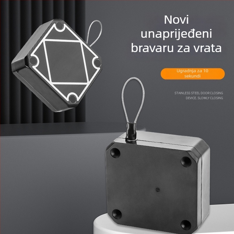 Zatvarač vrata, bez bušenja, jednostavan, lak, ABS tijelo, Jednostavan zatvarač vrata, mehanizam za vrata i prozore