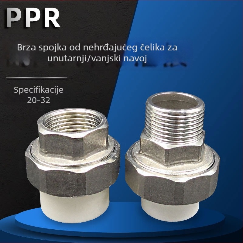 PPR spoj s unutarnjim i vanjskim navojem, debljina zida 10 mm, model 20-63