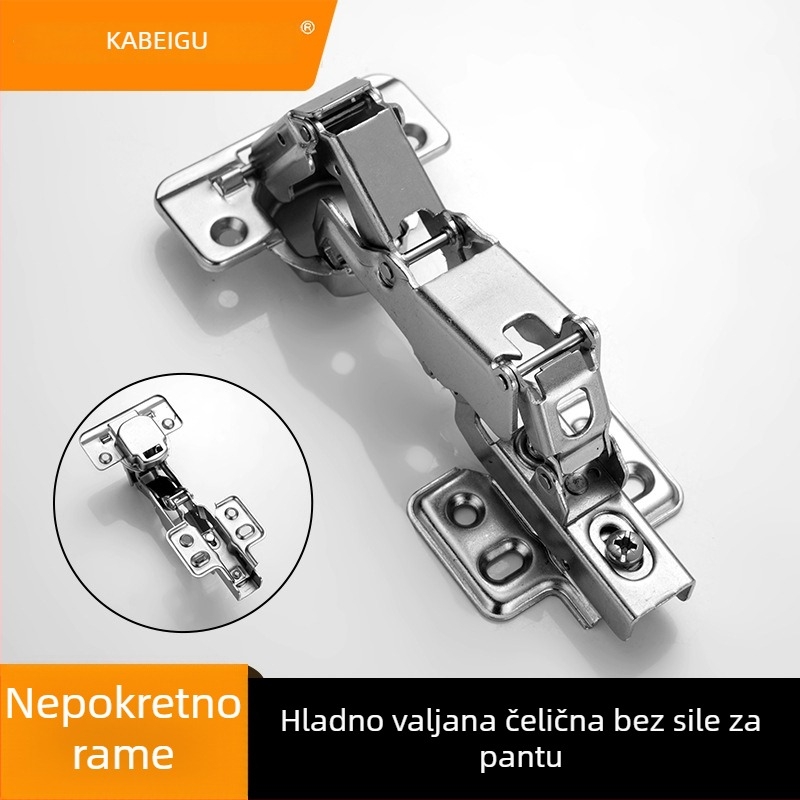 Kirigu 1165 šarka s oprugom, hladno valjani čelik, niklovani premaz, moderni minimalistički stil