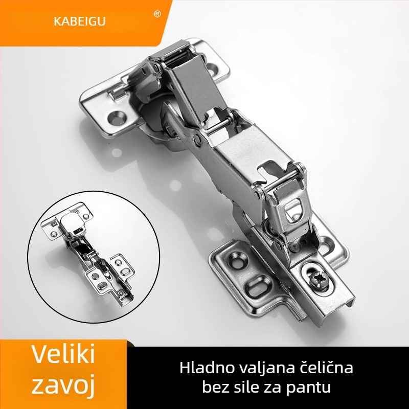 Kirigu 1165 šarka s oprugom, hladno valjani čelik, niklovani premaz, moderni minimalistički stil