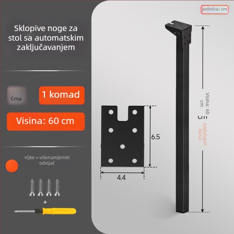 Skretnu okvir podrške za nogu stola s 90° automatskim zaključavanjem, željezna konstrukcija, model Folding support frame-q3fr, moderan stil