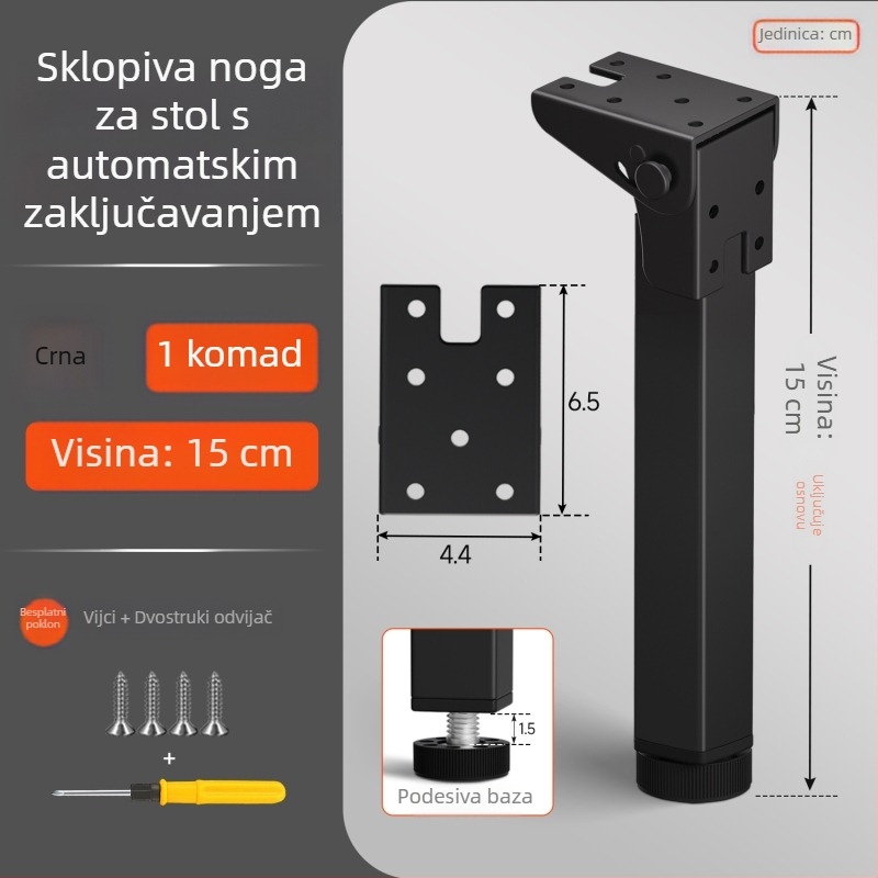 Skretnu okvir podrške za nogu stola s 90° automatskim zaključavanjem, željezna konstrukcija, model Folding support frame-q3fr, moderan stil