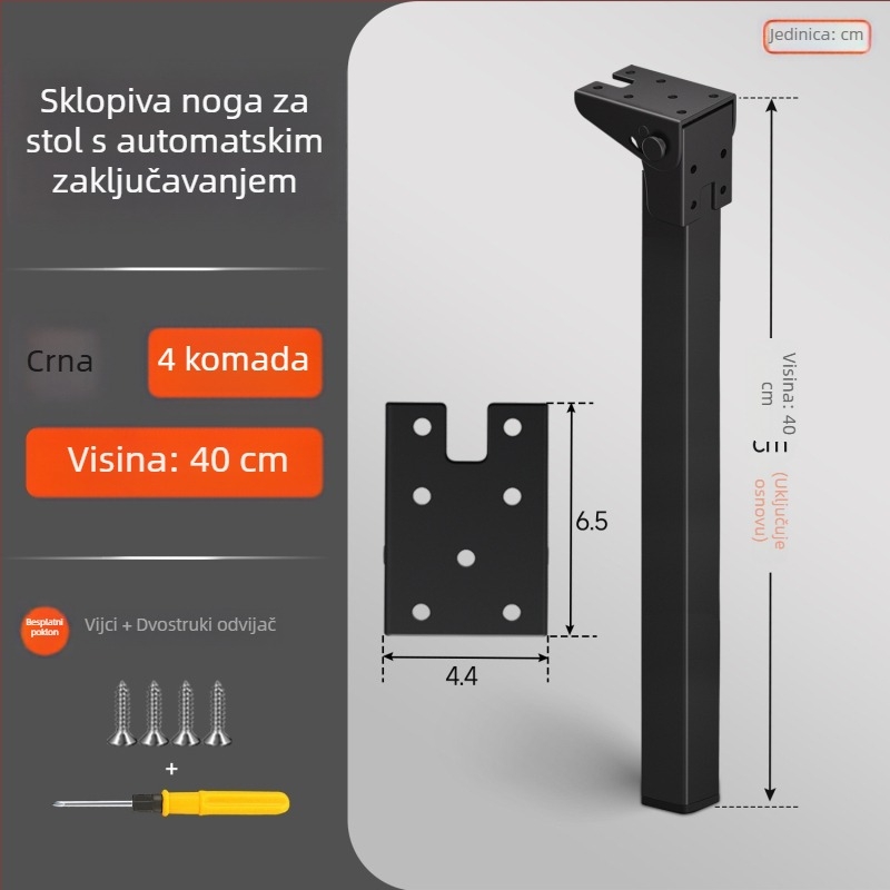 Skretnu okvir podrške za nogu stola s 90° automatskim zaključavanjem, željezna konstrukcija, model Folding support frame-q3fr, moderan stil
