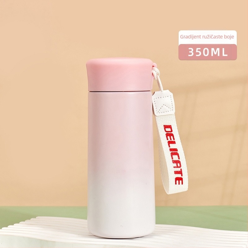 Termos čaša od nehrđajućeg čelika 316, unutarnji 316, vanjski 304, izolacija 6–12 sati, plastični navojni poklopac