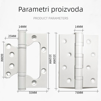 Nehrđajući čelični skriveni šarki za unutarnja vrata (spavaća soba, kupaonica, garderoba); prilagodljiva obrada, elektroplatiranje, model: šarka