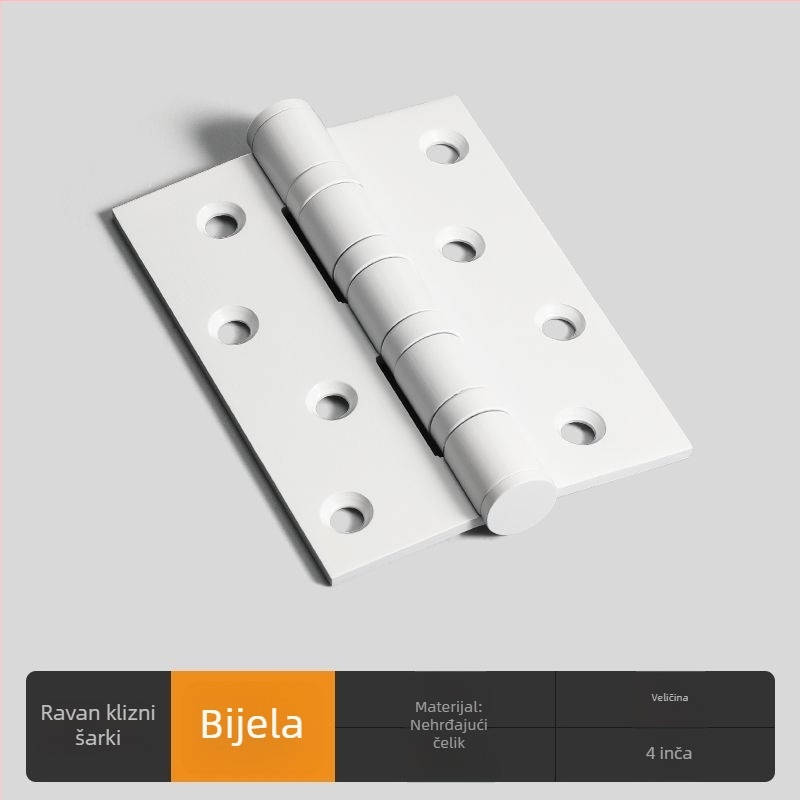 Nehrđajući čelični skriveni šarki za unutarnja vrata (spavaća soba, kupaonica, garderoba); prilagodljiva obrada, elektroplatiranje, model: šarka