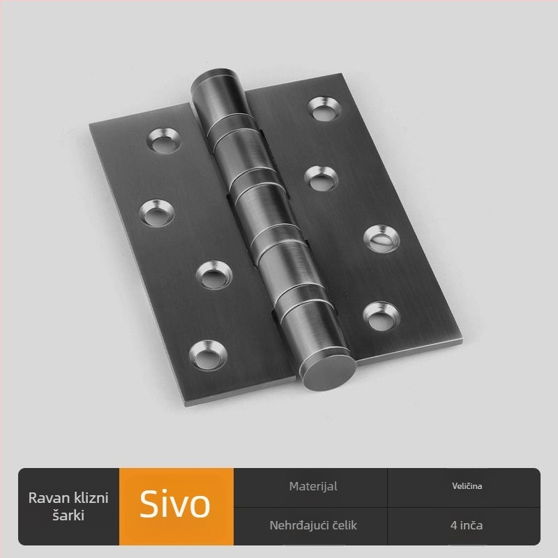Nehrđajući čelični skriveni šarki za unutarnja vrata (spavaća soba, kupaonica, garderoba); prilagodljiva obrada, elektroplatiranje, model: šarka