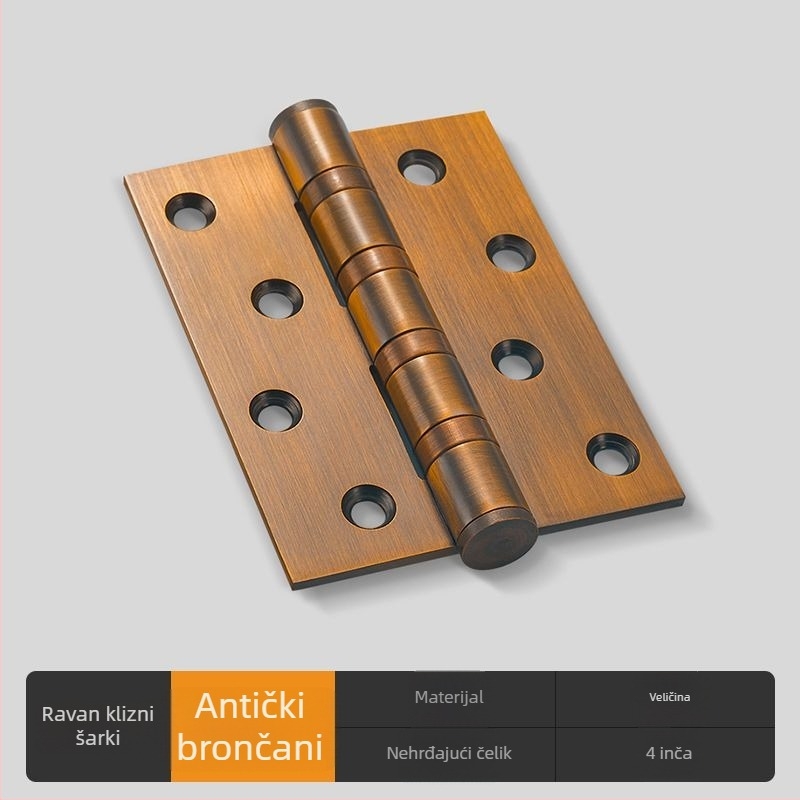 Nehrđajući čelični skriveni šarki za unutarnja vrata (spavaća soba, kupaonica, garderoba); prilagodljiva obrada, elektroplatiranje, model: šarka