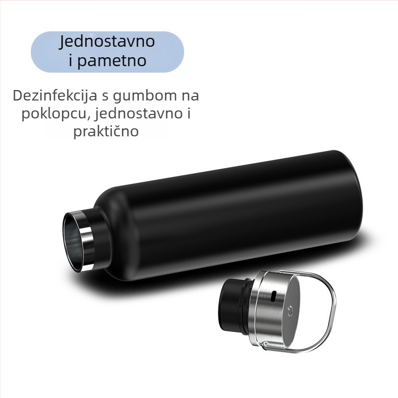Termos čaša s UV sterilizacijom, unutarnji 304 nehrđajući čelik, vanjski 201 nehrđajući čelik, izolacija 12-24 sati