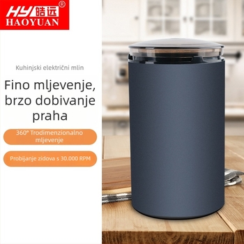 Električni mlinc bilje i kava – suho mlješenje, kapacitet 50 g, snaga 150 W, brzina motora 20000–29999 rpm, napon 111–240 V, poluautomatni način rada