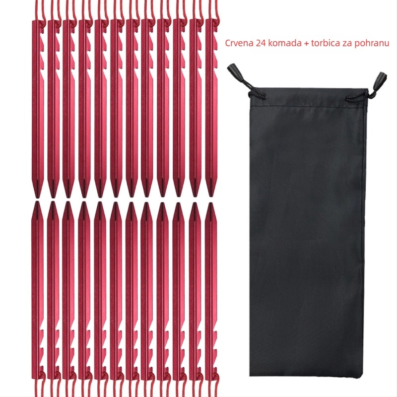 Trokutasti zemni kolci za šatore, set 8/10/12/24 komada, porijeklo Zhejiang, dodaci za šatore