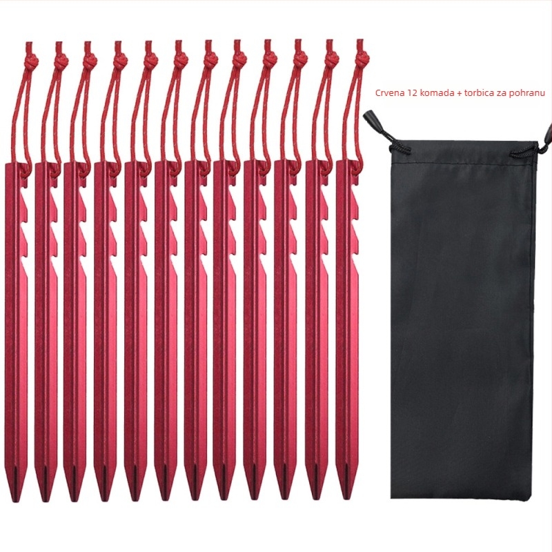 Trokutasti zemni kolci za šatore, set 8/10/12/24 komada, porijeklo Zhejiang, dodaci za šatore