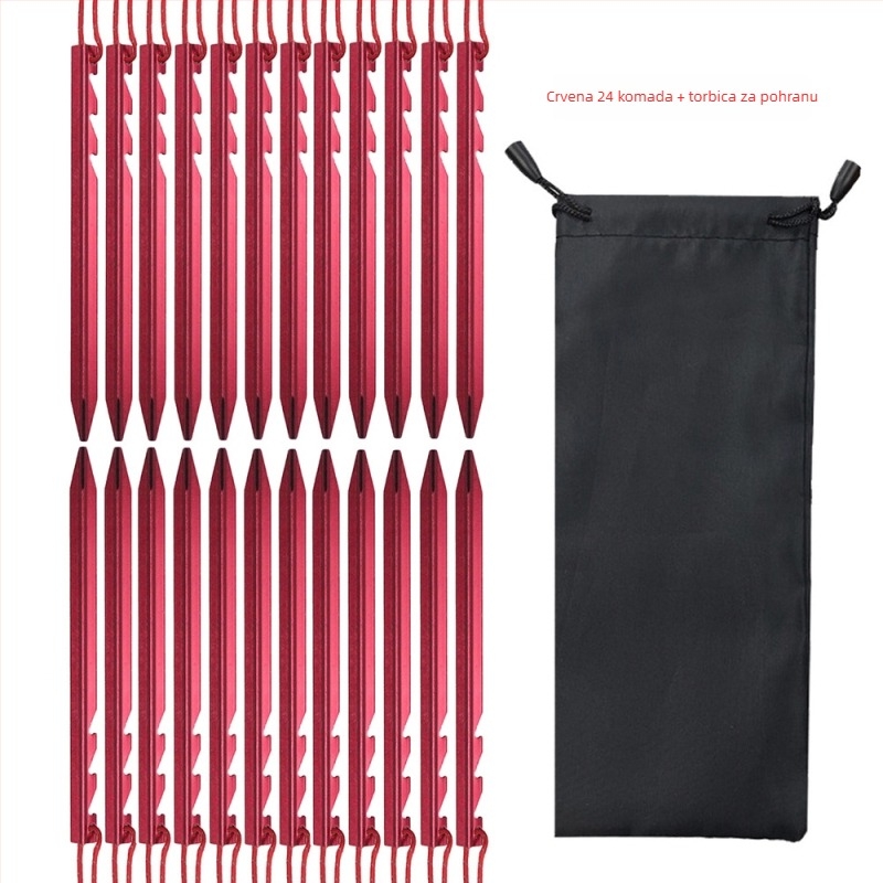 Trokutasti zemni kolci za šatore, set 8/10/12/24 komada, porijeklo Zhejiang, dodaci za šatore