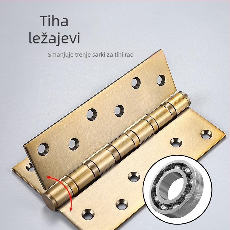 Panti za vrata od nehrđajućeg čelika, čvrsta konstrukcija, ravno otvaranje, elektroplatirani završetak, moderan minimalistički stil