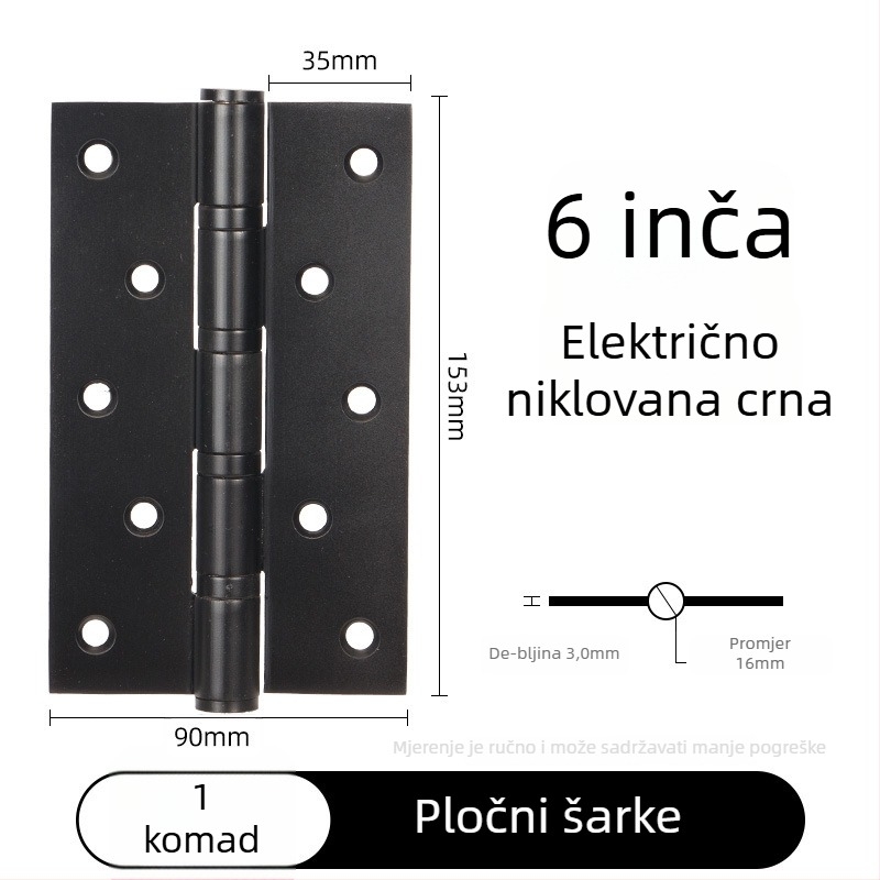 Panti za vrata od nehrđajućeg čelika, čvrsta konstrukcija, ravno otvaranje, elektroplatirani završetak, moderan minimalistički stil