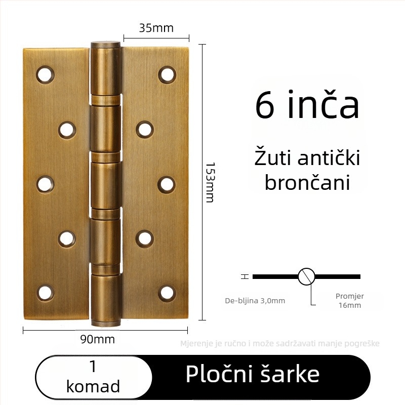 Panti za vrata od nehrđajućeg čelika, čvrsta konstrukcija, ravno otvaranje, elektroplatirani završetak, moderan minimalistički stil