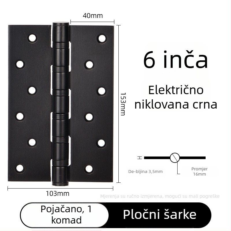 Panti za vrata od nehrđajućeg čelika, čvrsta konstrukcija, ravno otvaranje, elektroplatirani završetak, moderan minimalistički stil