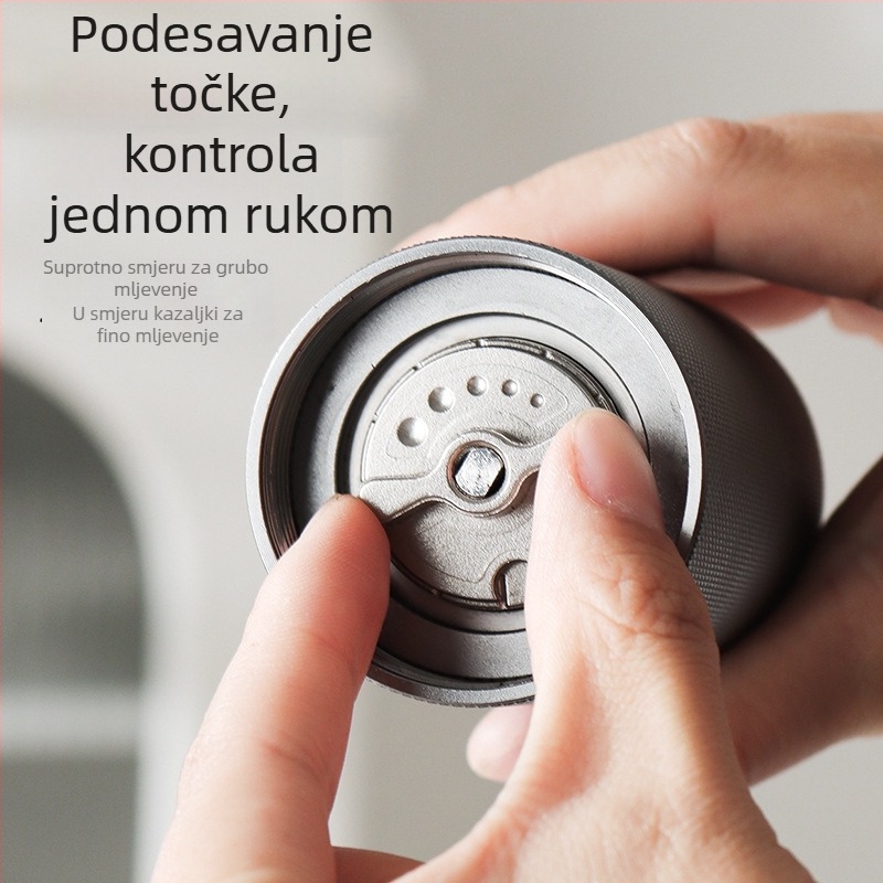 Ručni mlin za kavu za kućnu upotrebu, Angmi, moderni minimalistički dizajn, tiskano logo, mogućnost prilagodbe, lansirano 2024. godine