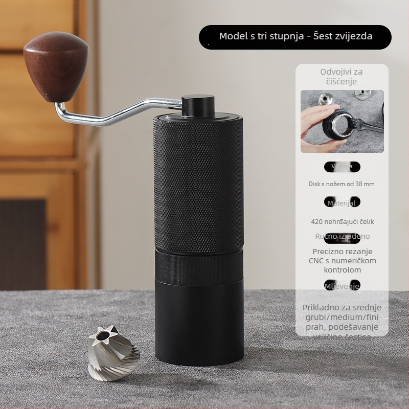 Ručni mlin za kavu za kućnu upotrebu, Angmi, moderni minimalistički dizajn, tiskano logo, mogućnost prilagodbe, lansirano 2024. godine