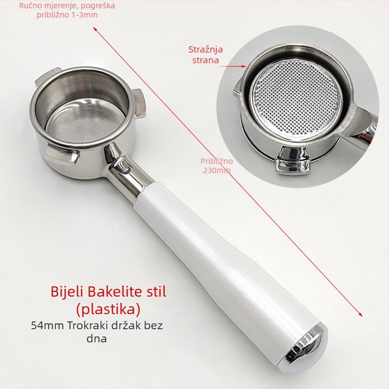 Filtarska šalica za espresso za 54 mm portafiltr – nehrđajući čelik, dvostruki sloj filtra, dvostruka i jednostavna šalica mljevene kave
