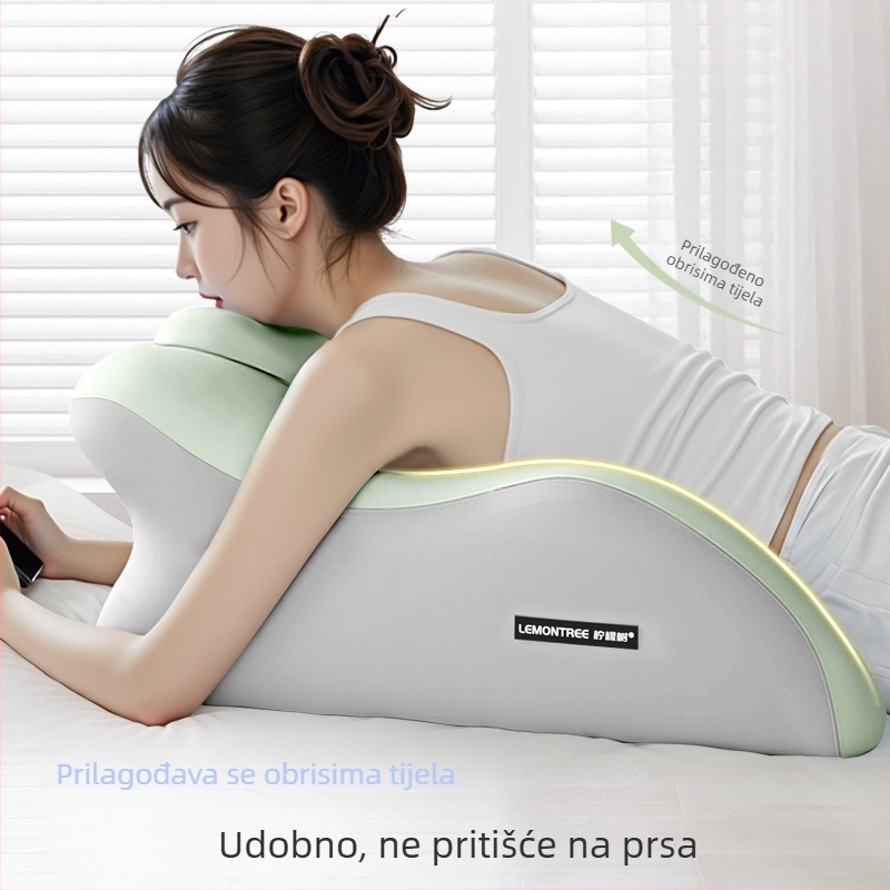 Jastuk od memorijske pjene s navlakom od poliestera, prilagodljiv, jednobojan uzorak, moderni minimalistički stil