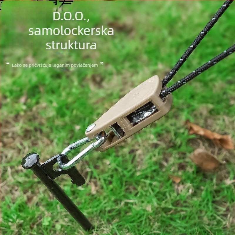 Navijak za šator: napetost i regulacijski kuka s reflektirajućim užetom za kampiranje na otvorenom