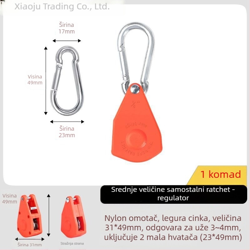 Navijak za šator: napetost i regulacijski kuka s reflektirajućim užetom za kampiranje na otvorenom