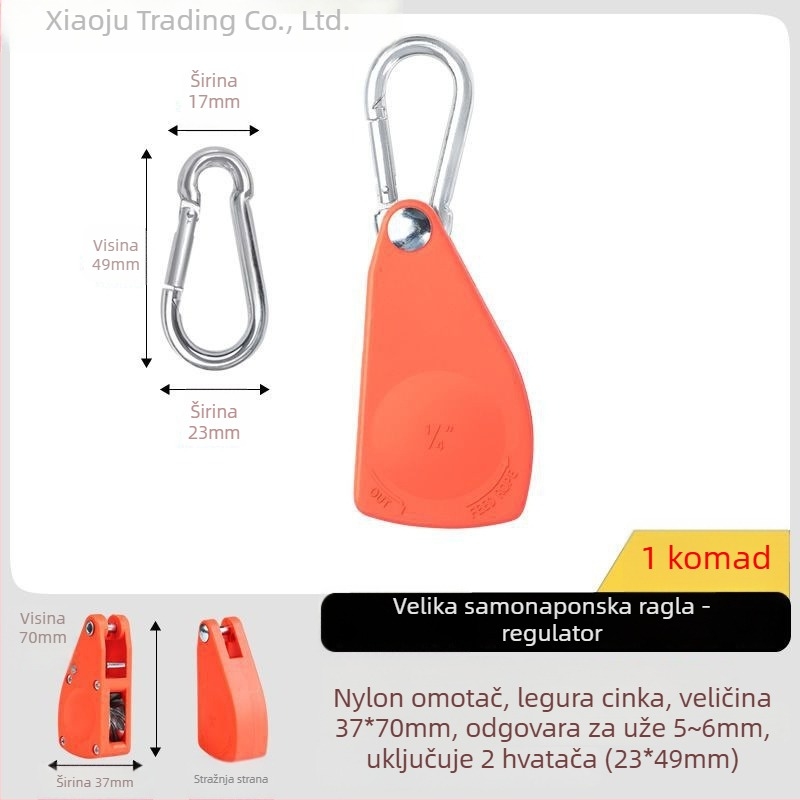 Navijak za šator: napetost i regulacijski kuka s reflektirajućim užetom za kampiranje na otvorenom