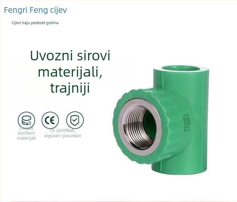 PPR cijevni spojni elementi – koljeno i T spoj, promjer 20 mm, debljina zida 10 mm, najnaprednija klasa