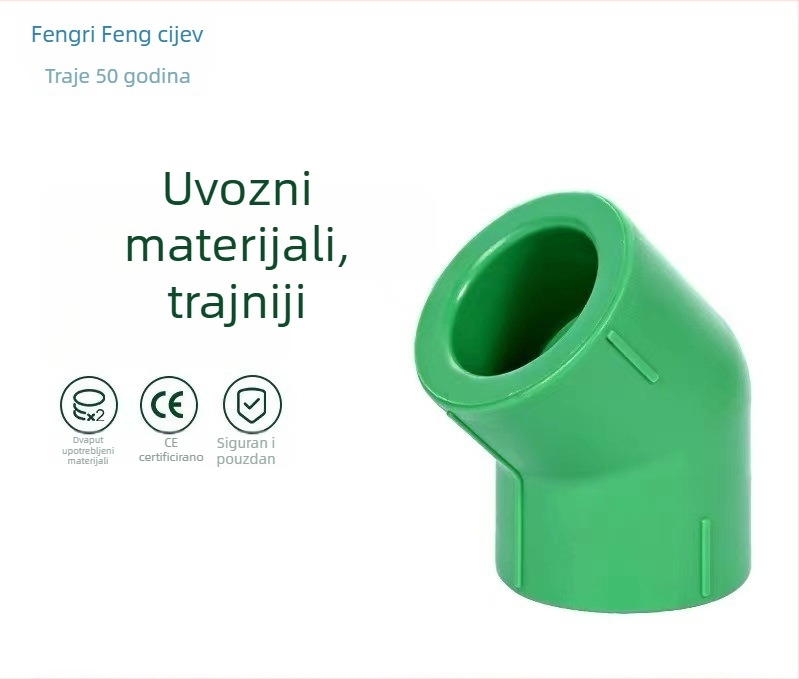 PPR cijevni spojni elementi – koljeno i T spoj, promjer 20 mm, debljina zida 10 mm, najnaprednija klasa