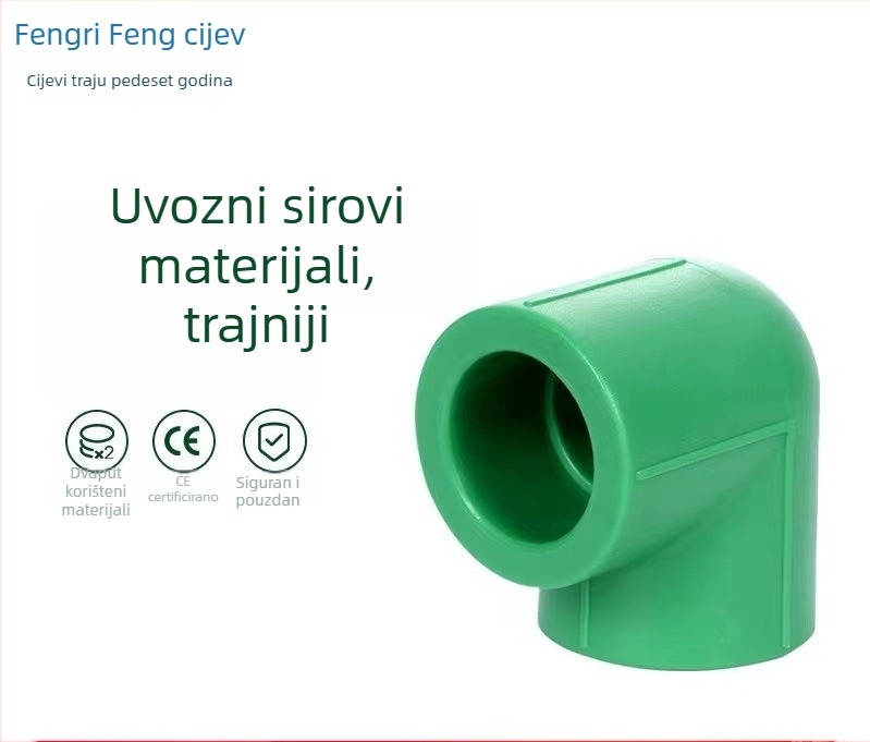 PPR cijevni spojni elementi – koljeno i T spoj, promjer 20 mm, debljina zida 10 mm, najnaprednija klasa