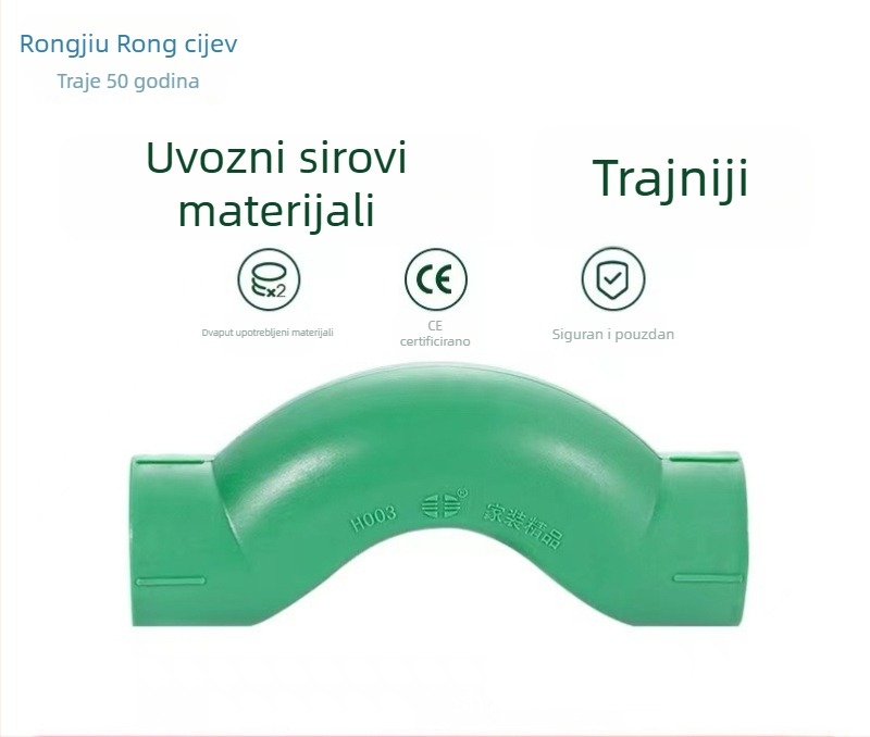 PPR cijevni spojni elementi – koljeno i T spoj, promjer 20 mm, debljina zida 10 mm, najnaprednija klasa