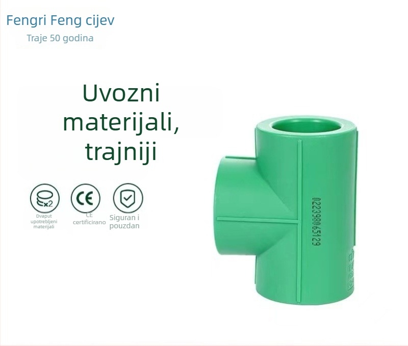 PPR cijevni spojni elementi – koljeno i T spoj, promjer 20 mm, debljina zida 10 mm, najnaprednija klasa