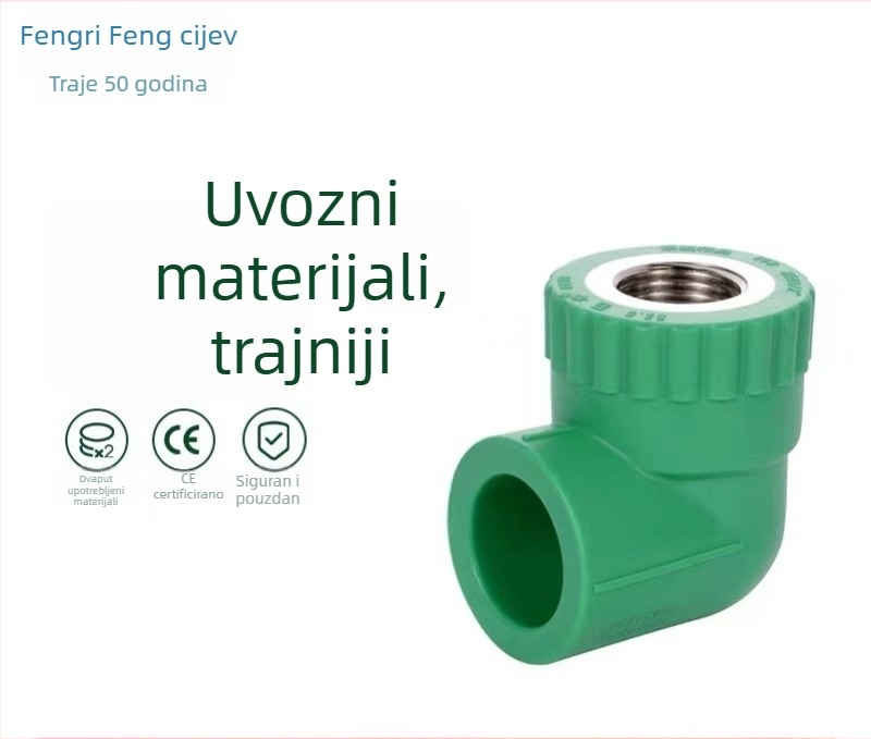 PPR cijevni spojni elementi – koljeno i T spoj, promjer 20 mm, debljina zida 10 mm, najnaprednija klasa