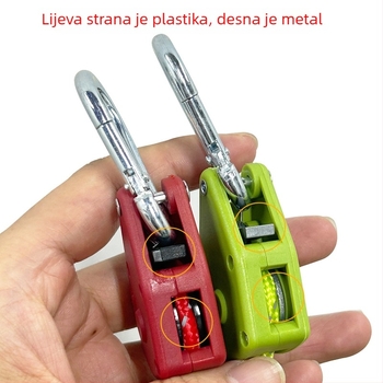 Pribor za šator: klizač za trake, metalna kolotnica, 4 mm užad, reflektirajuća užad
