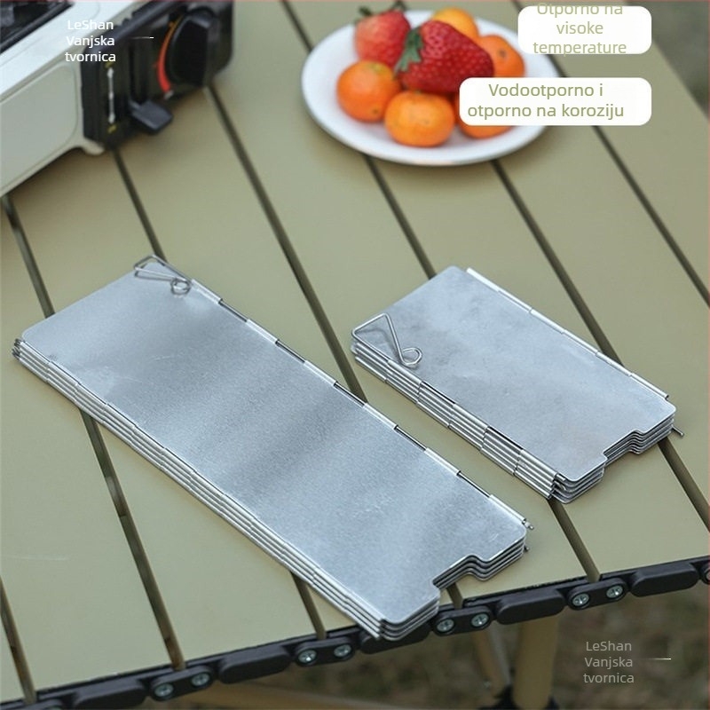 Vjetrobran za vanjsku prijenosnu plinsku štednjak — Leshan Outdoor Strength Factory, model 7HT5S6JH7MTH, CE certificirano