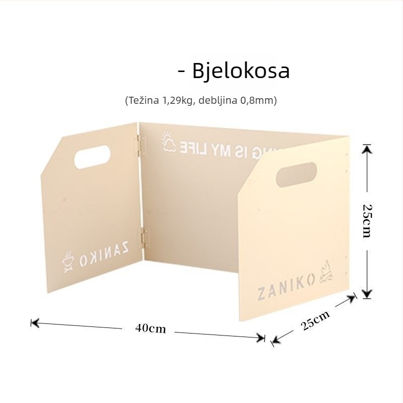 Vjetrobran za vanjsku prijenosnu plinsku štednjak — Leshan Outdoor Strength Factory, model 7HT5S6JH7MTH, CE certificirano